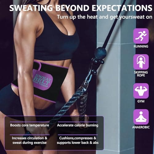 MORECOO Waist Trainer for Women Lower Belly Fat, Waist Sweat Band for Women, Belly Band Sweat Belt, Body Shaper, Stomach Wrap — view 3