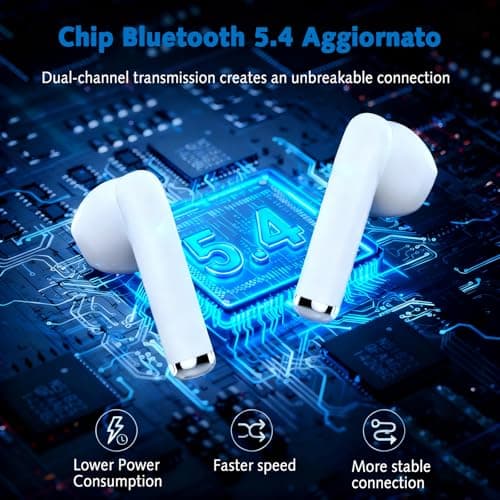 Wireless Earbuds, Bluetooth 5.4 HiFi Stereo,Wireless Earphones with 4 ENC Noise Cancelling Mics,58H Playtime Bluetooth Earbuds,Touch Control Ear Buds,IP7 Waterproof Wireless Headphones for Android/iOS — view 2