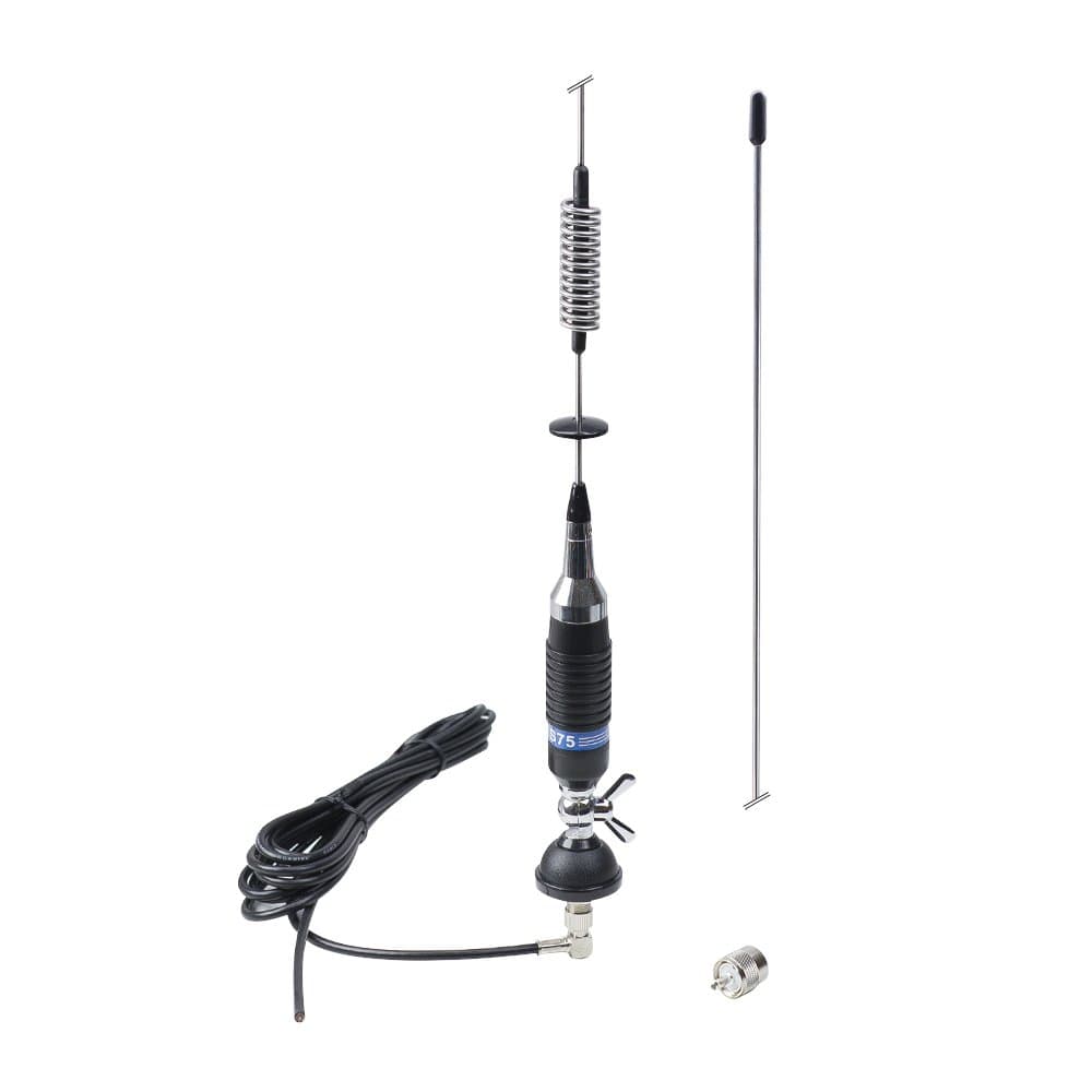 Pack Estación Radio CB PNI Escort HP 6500 ASQ, Ganancia RF, 4W, 12V + Antena CB PNI S75 con Cable 7-9KM y Soporte Fijo — view 4