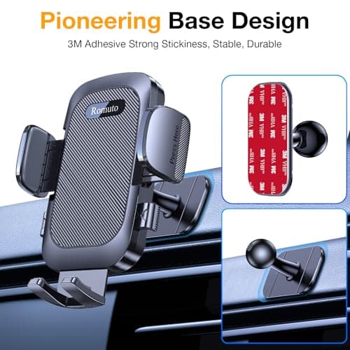 Romuto Phone Holders for Your Car Phone Holder Mount【Super Suction】Cell Phone Holder for Car Accessories for Women Men【360° Adjustable】Suction Phone Mount for Car, Window, Bathroom for iPhone Samsung — view 6