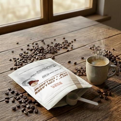 MCT Collagen Creamer | Base Pro Nutrition® | 5g Marine Collagen & 5g MCT Oil Powder | Coffee Creamer | 10g serving size | Unsweetened | 220g — view 3