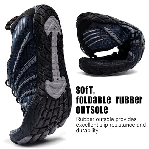 Hiwegers Water Shoes for Women and Men, Swimming Shoes Quick-Dry for Beach Swimming Surf Yoga Hiking Outdoor Sports Blue-White — view 5