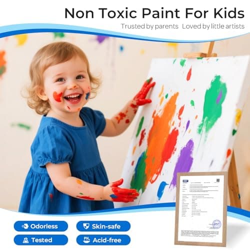 Smallbudi 15 Colors Large Washable Paint Set for Kid, 10oz Bottle with Pump — view 3