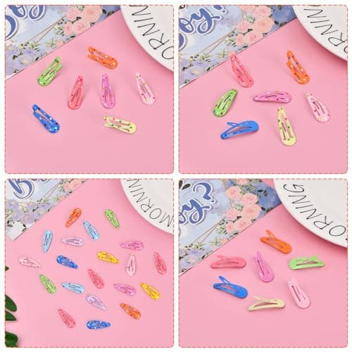 30 Pcs Cute Snap Hair Clips for Baby Girls & Toddlers – 3 cm Mini Metal Barrettes Hair Accessories, Non-Slip Grip, Assorted Colorful Hairpins for Fine Medium Hair, Perfect for Everyday & Party Styles — view 2