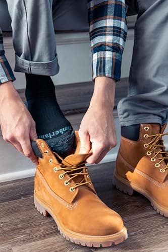 Timberland Mens Socks, Comfort Quarter Socks, Arch Support, Padded Cushion, Moisture Control (Size 7-12, Multiple Colors; Assorted 6 Pack) — view 2