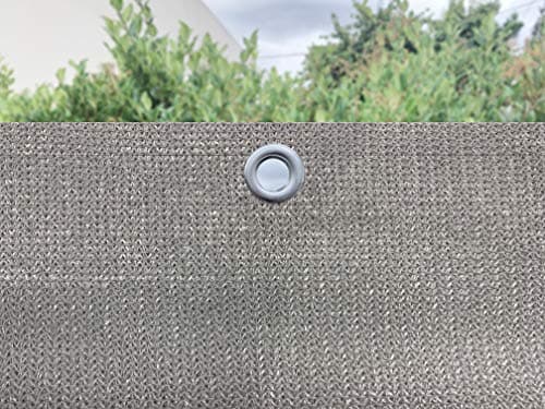Alion Home Sun Shade Panel Privacy Screen with Grommets on 4 Sides for Outdoor, Patio, Awning, Window Cover, Pergola (10' x 10', Light Grey) — view 5