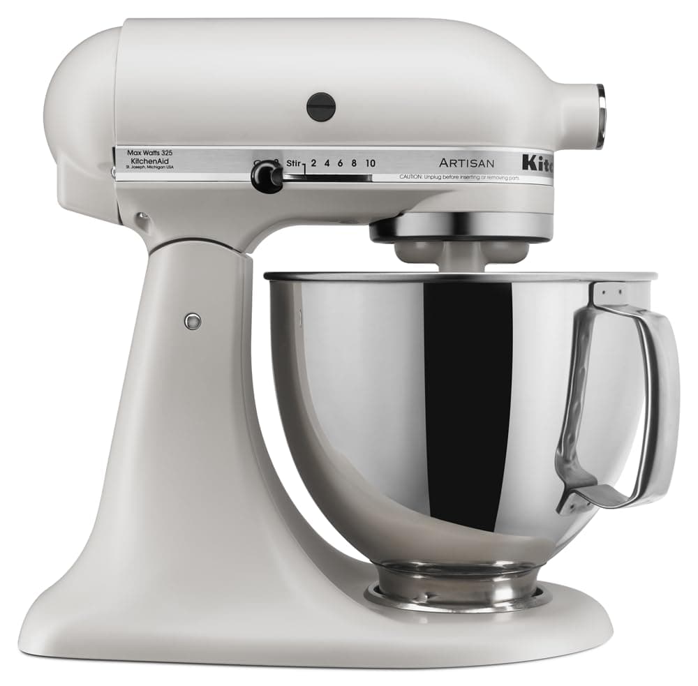 KitchenAid Artisan Series 5 Quart Tilt Head Stand Mixer with Pouring Shield KSM150PS, White — view 7