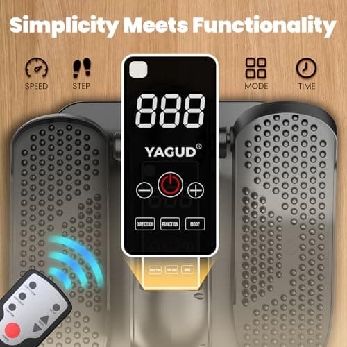 Yagud Under Desk Elliptical Machine, Elliptical Leg Exerciser as Seen on TV for Senior with Remote Control, Portable Quiet Electric Seated Pedal and 12 Adjustable Speed, Black — view 4