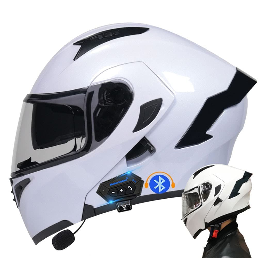 Modular Bluetooth Integrated Motorcycle Helmet, with Double Visor, Motorcycle Helmets, ECE Homologated, for Women and Men, Breathable and Comfortable — view 16