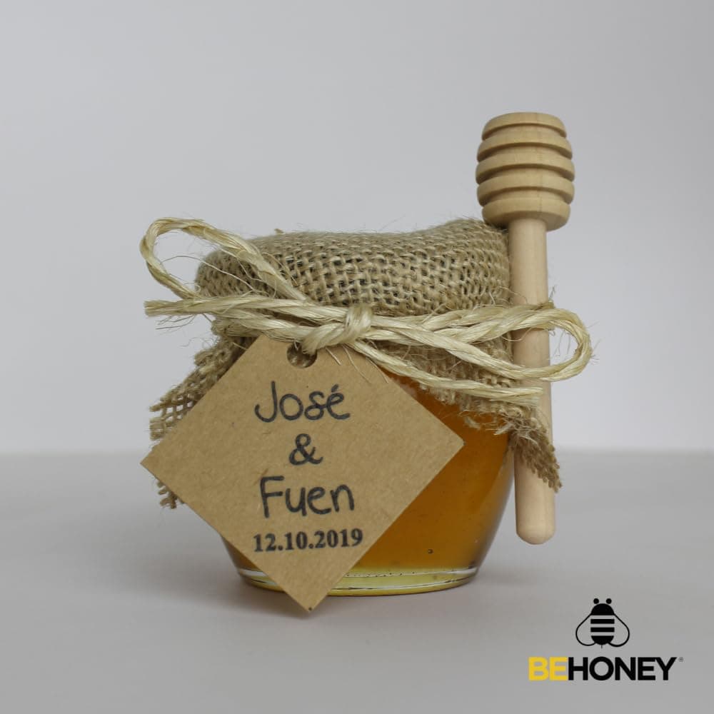 Pack tarros de miel de 125g BEHONEY modelo BOL para evento, boda, bautizo, comunión, celebración (30) — view 2