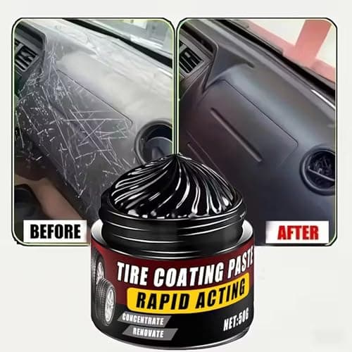 2026 New Premium Tire Coating & Trim Restorer, Tire Coating Paste, Tires Coatings Paste Rapid Acting, Long-Lasting Ceramic Coatings & UV Protection, Bring Back the Original Deep Black Shine (5PCS) — view 3