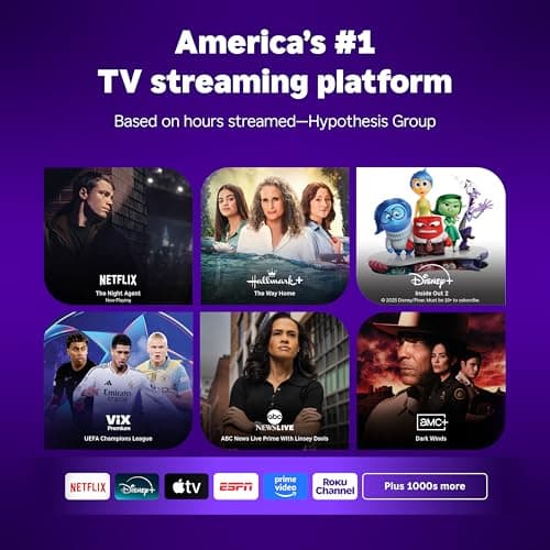Roku Streaming Stick 4K - HDR & Dolby Vision Roku Streaming Device for TV with Voice Remote & Long-Range Wi-Fi - Free & Live TV