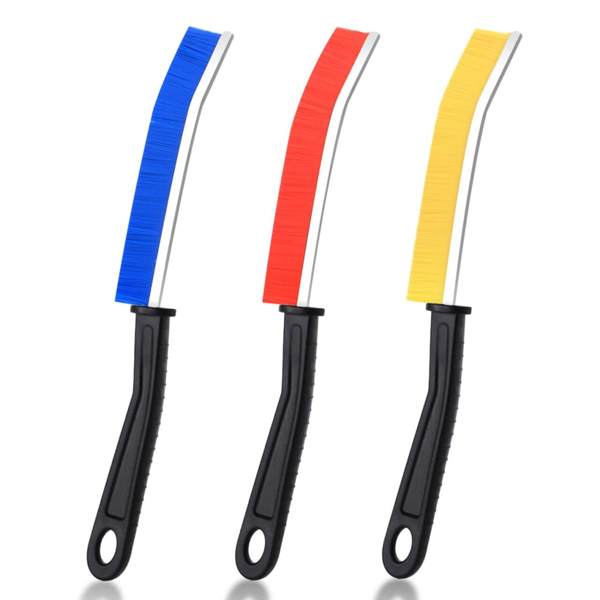 SUOXU Cepillo de Limpieza de Grietas, 3 Piezas para baño, Inodoro, Cocina, Ranura de Puerta de Ventana y Cepillo Limpiador Profundo de Grietas, Herramienta Multifuncional de Limpieza de Huecos — view 9