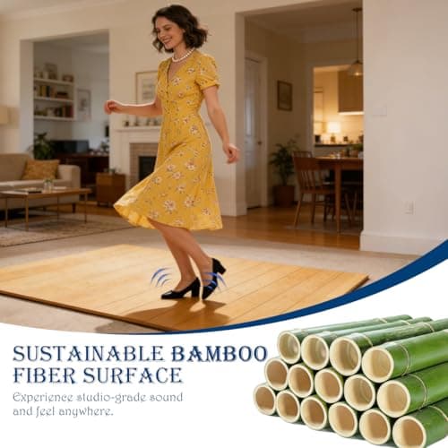 Pansente Tap Dance Floor 47.8x38.5 inches Dance Floor with Cushioning Underlay Dance Floor,Specifically Designed for Tap and Jazz Dance,is Perfect for Living Rooms,Studios, Stages,and Any Other Venue — view 4
