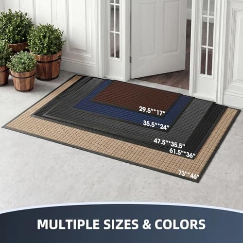 WELDUN Front Door Mat Outside Entrance, Heavy Duty Waterproof Doormat — view 4