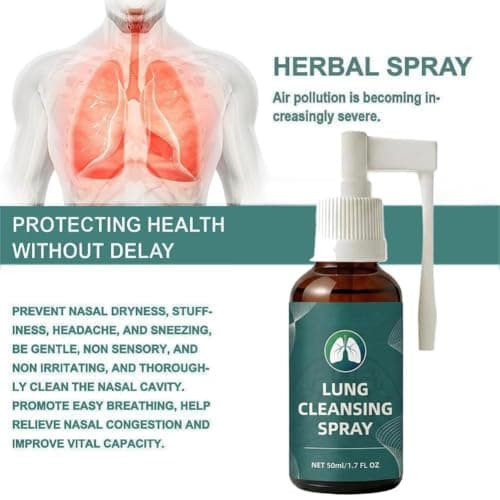 Lung Cleansing Spray，1.7 Fl.oz. Respiratory Support, Mucus Relief And Lung Cleanse – Support for Lungs Detox for Smokers — view 3