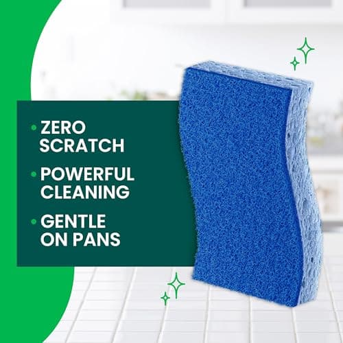 Scotch-Brite Zero Scratch Scrub Sponge, 6 Kitchen Sponges for Cleaning Around the Home, Bathroom & More, Scratch-Free Dish Scrubber, Multi-Surface Safe, Best for Nonstick Pots and Pans — view 2