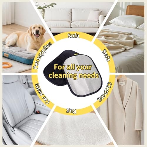 CrievCat Upgraded Pet Hair Removal Gloves with Snug Elastic Wrist – Electrostatic Five-Finger Reusable Fur Remover for Cats & Dogs, Effortless Cleaning Tool for Couch, Carpet, Clothing & Car Seats — view 3
