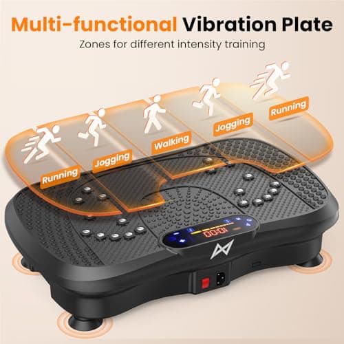 AXV Vibration Plate Fitness Platform Exercise Machine Vibrating Shaking Full Body Shaker Workout Vibrate Stand Shake Board Sport for Weight Loss Fat Burner for Gym Home Office — view 7