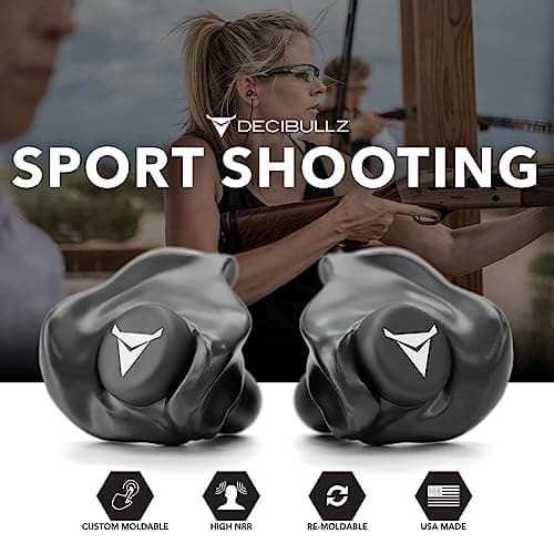 Decibullz - Custom Molded Earplugs, 31dB Highest NRR, Comfortable Hearing Protection for Shooting, Travel, Swimming, Work and Concerts (Black) — view 7