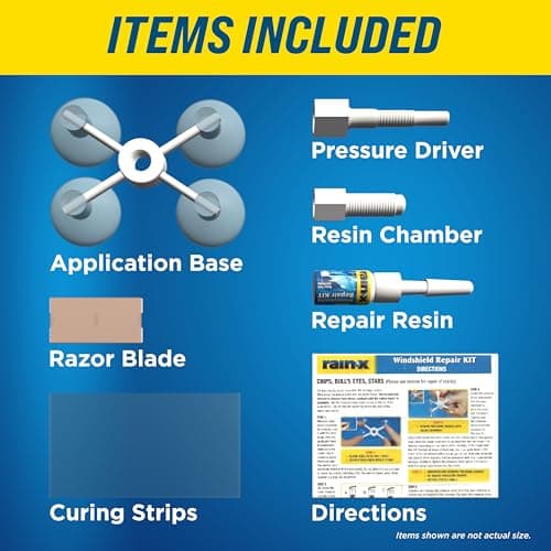 Rain-X 600001 Windshield Repair Kit - Quick and Easy Durable Resin Based Windshield Repair Kit for Chips and Cracks, Good for Round Damage Below 1" in Diameter and Cracks Smaller Than 12" in Length — view 6