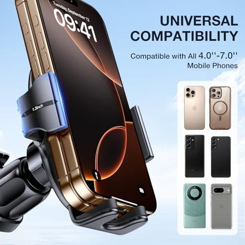 Miracase Phone Holder for Car Vent【2026 Wider Clamp & Metal Hook】 Car Phone Holder Mount for Vent Clip Hand Free Cell Phone Car Mount for iPhone 17 Pro Max 16 15 14 13 12 Samsung S25 Car Accesorries — view 3