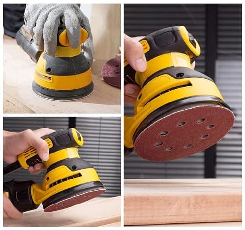 POTUINOM 165 PCS 5 Inch Sanding Discs,Round Hook and Loop Sandpaper for Random Orbital Sander 40 60 80 120 150 240 320 400 600 Grit — view 7