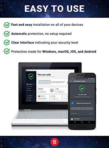Bitdefender Total Security - 5 Devices | 1 year Subscription | PC/Mac/Android/iOS | Activation Code by Mail — view 5