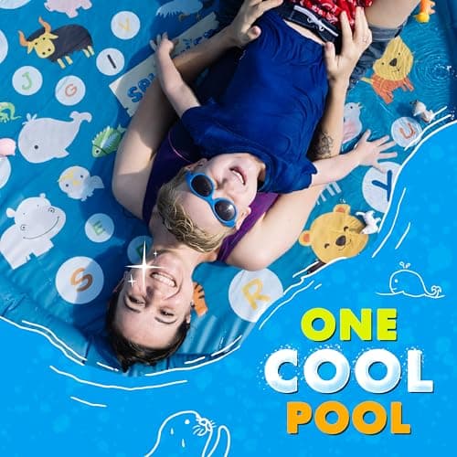SplashEZ 3-in-1 Splash Pad, Sprinkler for Kids & Baby Pool for Learning – Toddler Sprinkler Pool, 60’’ Outside Water Toys – “from A to Z” Outdoor Play Mat for Babies & Toddlers — view 5