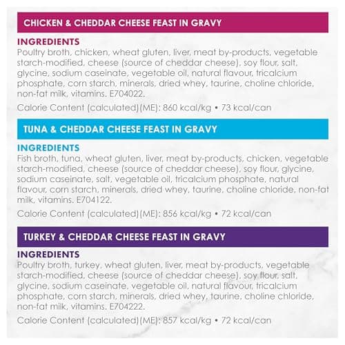 Fancy Feast Wet Cat Food, Cheddar Delights Variety Pack 3 Flavours - 85 g Can (12 Pack) — view 9