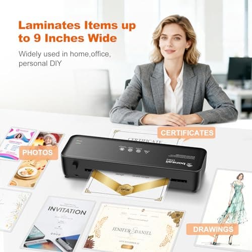Bonsaii 9 Inch 4 in-1 Thermal Laminator Machine with Never Jam Technology for Documents/Posters/Photos, Personal Laminator with 40 Laminating Sheets, Ideal for Office/School/Home/Business — view 4