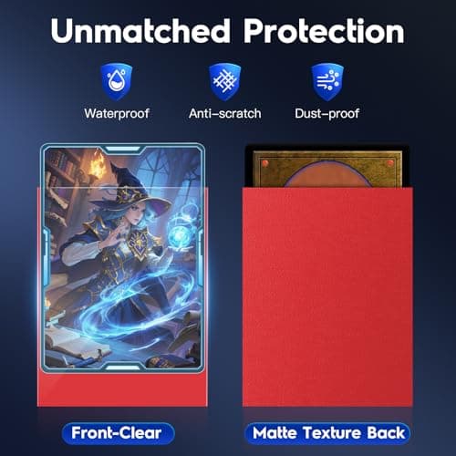 1000ct Trading Card Sleeves Perfect Fit MTG Matte Sleeve, Soft Sports Card Protector for Photocard, Standard TCG Cards Sleeves Fit for MTG 66 * 91 mm — view 2