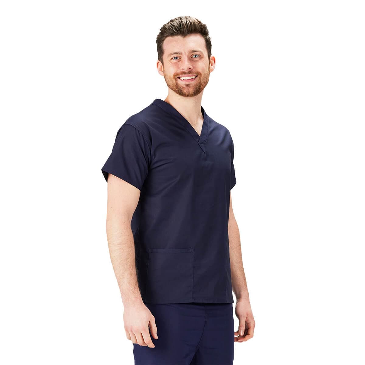 Interweave Healthcare Performance Scrub Set Medical Uniform Unisex Polycotton Reversible Scrubs Top & Trousers With Pockets In 6 Colours — view 4