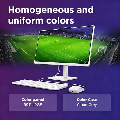 Lenovo 24" FHD All-in-One Desktop Computer - 16GB RAM - 512GB SSD - Intel 13th 8 Cores i3 CPU (Beat 11th i5) - Keyboard and Mouse - Windows 11 - Office 365 for The Web — view 4