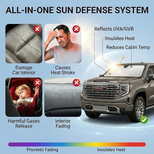 for Ford Maverick Sun Shade Windshield Cover - Custom Fit Maverick Accessories 2022-2025 2026 Sunshade Foldable UV Protection & Heat Shield Sun Visor Accessories — view 4