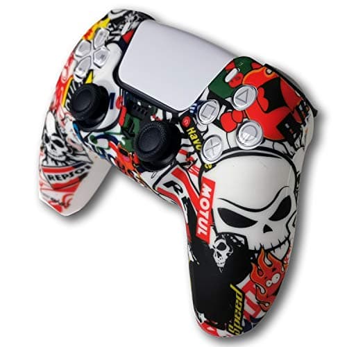 NuFix Controller Silicone Skin for Sony PS5 Thick Anti-Slip Grip (Death Skull)