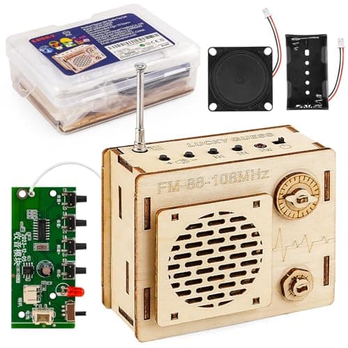 STEM Projects for Kids & Adults, FM 88-108 MHz Radio Toy Set, DIY Science Experiment Electronics Kit, Beginner's Starter Set, Idea Gifts for Teenage Boy Girl