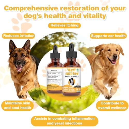 Natural Yeast Infection Treatment for Dogs,Supports Healthy Itch Relief,Inflammation Relief,Allergy Relief & More,Dog Ear Infection Treatment,Itch Relief for Dogs,Ear Infection Treatment for Dog — view 2