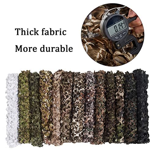 Camo Netting, Bulk Roll Camouflage Netting 190T Tree Camo 5 X 6.56 ft, Military Hunting Mesh Free Cutting for Hunting Blind Sunshade Shooting Theme Party Decoration — view 3