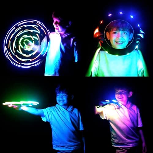 TOSY Flying Ring - 12 Monocolor LEDs, Super Bright, Lost Mode, Auto Light Up, Birthday Gift for Kid/Teen/Boy/Girl, Safe, Waterproof, Pool/Beach/Camping Toy (Green) — view 4