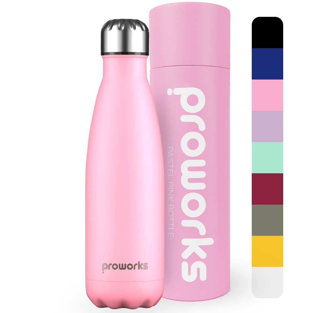 Proworks Performance Stainless Steel Sports Water Bottle | Double Insulated Vacuum Flask for 12 Hours Hot & 24 Hours Cold Drinks - Great for Home, Work, Gym & Travel - 1 Litre - BPA Free – Black — view 8
