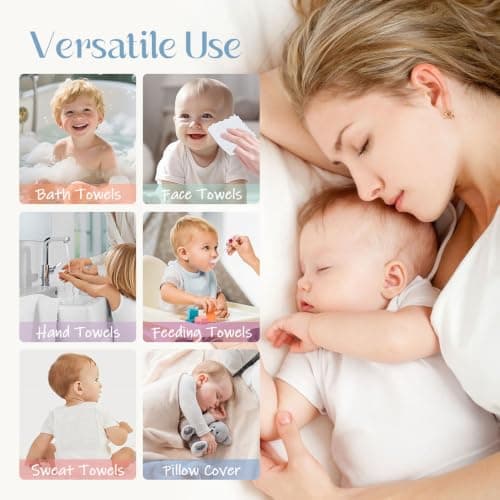 UNIMADE Baby Washcloths, 20 Pack Microfiber Coral Fleece Wash Cloths, Extra Absorbent Baby Towels for Newborns, Infants and Toddlers, Gentle on Sensitive Skin for Face and Body - 7" × 9", White — view 5