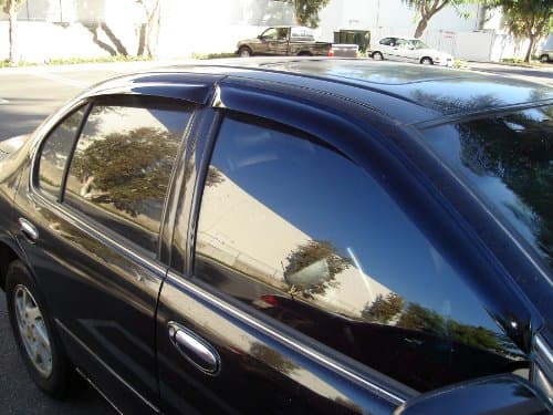 Car Rain Guard & Sunroof | Outside Mount Window Visor Side Deflectors | Waterproof Sunroof Cover Rain Shields Compatible with 2004-2008 Acura TSX | 5 Pcs Set, WSV-556, Dark Smoke — view 7
