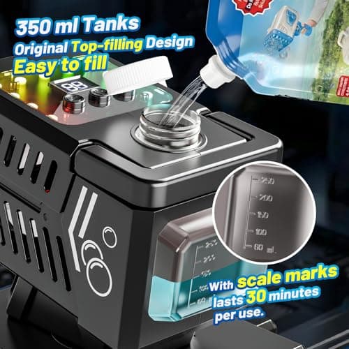 SHCKE Bubble Machine with Remote Control, Auto Rotation & 11 RGB Lights — view 2
