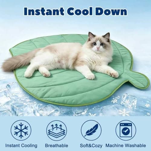 Paw Legend Dog Cooling Mat for Dogs & Cats 27.2" x 33.5", Reversible Pet Cooling Pad Blanket, Ice Silk Fabric, Breathable & Washable for Crate, Sofa, Floor, Indoor Outdoor Summer Use — view 2