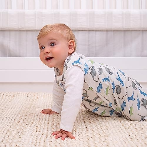 HALO Sleepsack, 100% Cotton Wearable Blanket, Swaddle Transition Sleeping Bag, TOG 0.5, Watercolor Dinos, X-Large, 18-24 Months — view 3