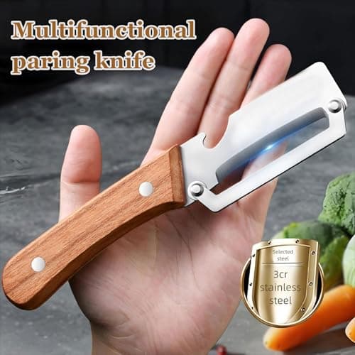 2PCS Multi-Functional Vegetable Peeler for Kitchen, 2 in 1 Premium Vegetable Peeler with Handle and Bottle Opener, Stainless Steel Fruit Peeler, Effortless Peeling for Apple, Potato, Pumpkin, Papaya — view 5