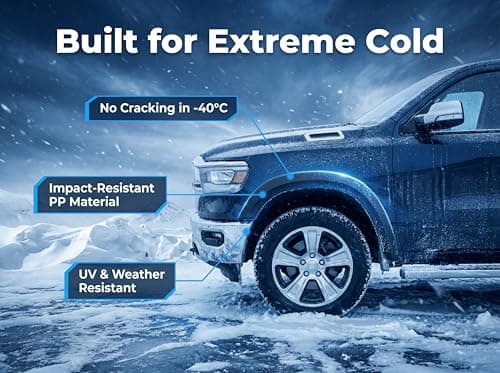 Fender Flares for Dodge Ram 1500 2009-2018 &1500 Classic 2019-2024 Accessories, Front and Rear Wheel Cover. Black Factory Style Protection Fender Flares, 4PCS — view 4