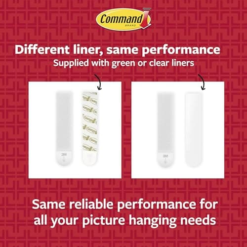 Command 20 Lb XL Heavyweight Picture Hanging Strips, Damage Free Hanging Picture Hangers, Heavy Duty Wall Hanging Strips for Back to School Dorm Organization, 10 White Adhesive Strip Pairs — view 6