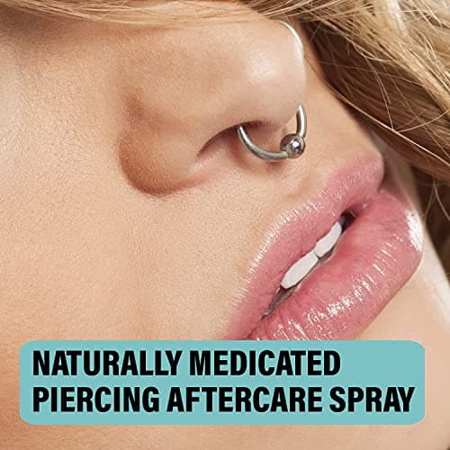 Base Labs Piercing Aftercare Spray 4oz Cleanses, Sterilizes & Soothes Saline Solution for Piercings Piercing Aftercare Healing Treatment for Ears, Nose, Body, Belly Piercings 120ml — view 3